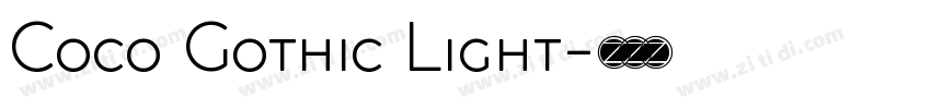 Coco Gothic Light字体转换